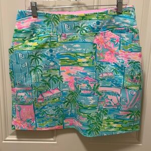 Lilly Pulitzer Luxletic Pink and Green Skirt